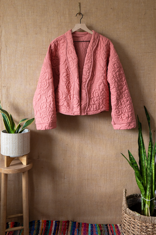 Peach Quilted Jacket