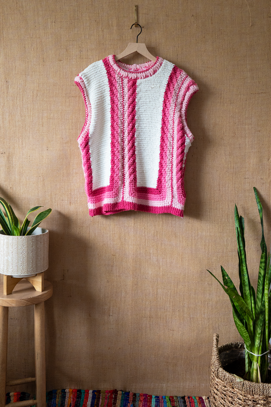 Rose Pink Sweater Vest